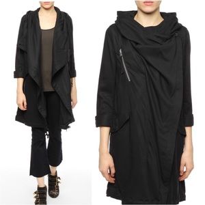 All Saints Black Draped Jacket
